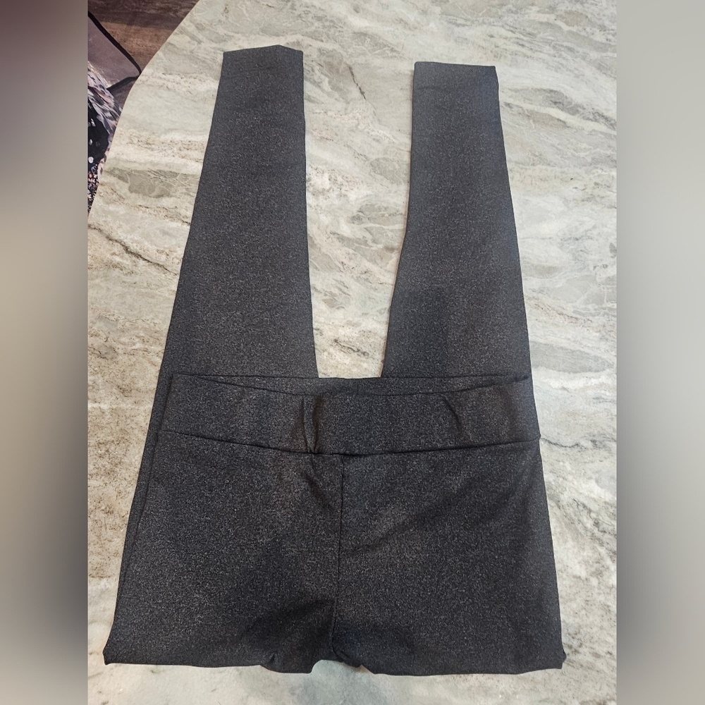Matty M Black Heather Leggings Women’s Small Stretch Pull-On Pants
